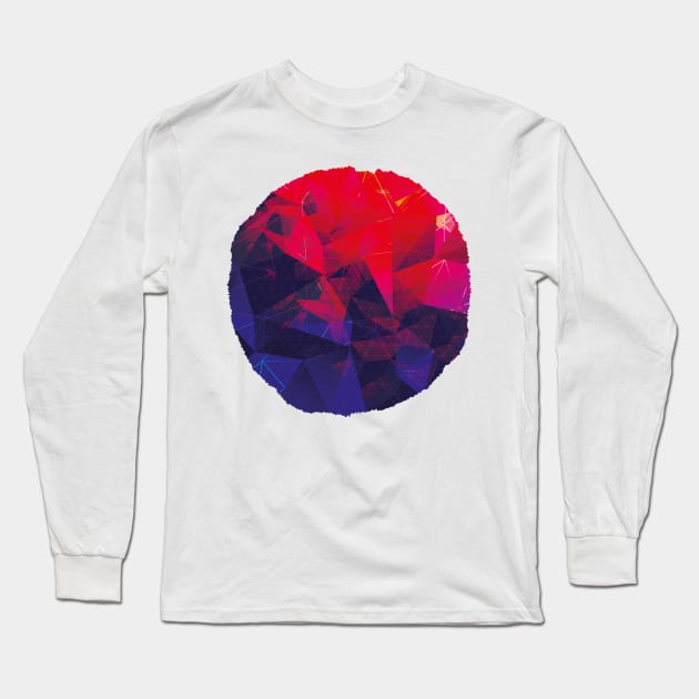 Geometric Super Moon Long Sleeve T-Shirt by Chairboy